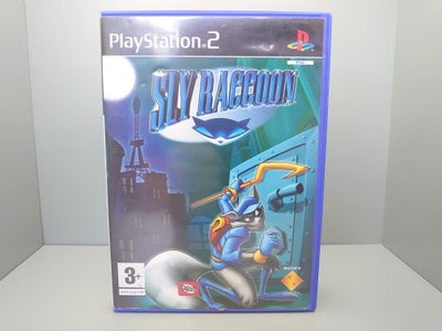 Sly Raccoon, PS2, DVD'en er ikke i god stand. Den er ikke ridset, men har et mønster på bagsiden, so
