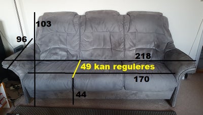 Sofa, velour, 3 pers. , Hjort Knudsen, Hjort Knudsen sofa i god stand, brugt,
Et meget blødt og lækk