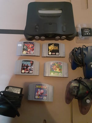 Nintendo 64, Nintendo 64, God, Hej sælger for min lillebror,  en Nintendo 64 med 5 spil , 2 original