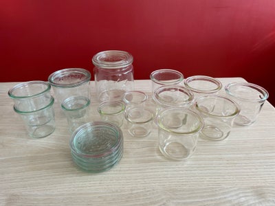 Glas, Sylteglas, WECK, Frisco, HEDA, Sylteglas/henkogningsglas, 1L, Højde 14 cm. Ø11,5 cm. Frisco, r