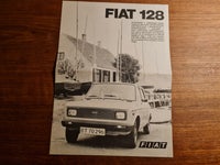 Fiat 128 modelbrochure fra omkring 1970.

4 sid...