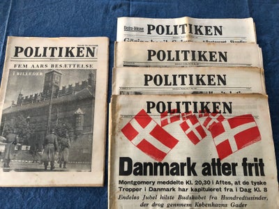 Bøger og blade, HIstoriske aviser, Historiske aviser fra 1945, 1946, 1947, 1951, 1954. Befrielsen, K