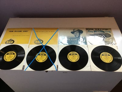 LP, Hank Williams and his Drifting Cowboys, Flere Se Billeder, Country, Gaveide : 4 stk Gammel Ældre