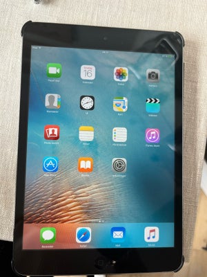 iPad mini, 16 GB, sort, God, Mini iPad. Model 2016 eller 2017. Brugt meget lidt. 
Har ligget stille 
