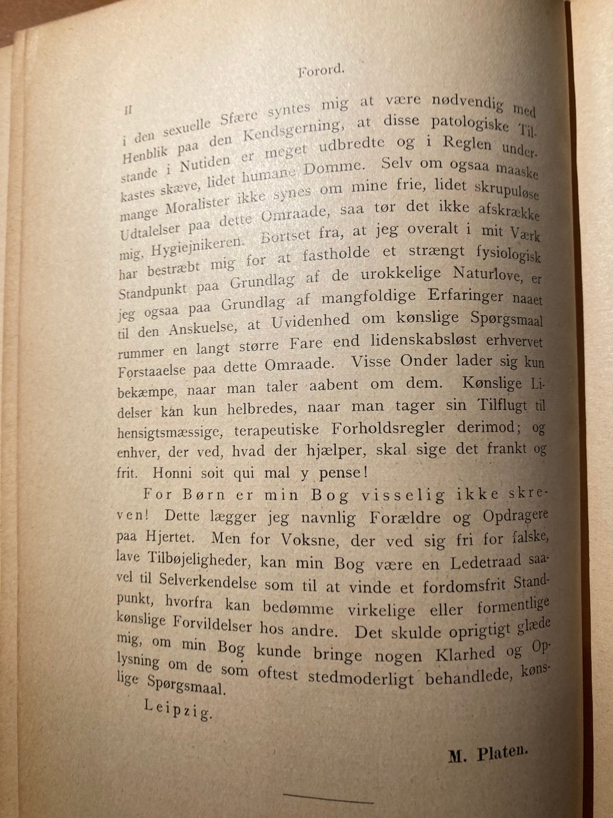 DEN NATURLIGE LÆGEMETODE, M. PLATEN, år 1920