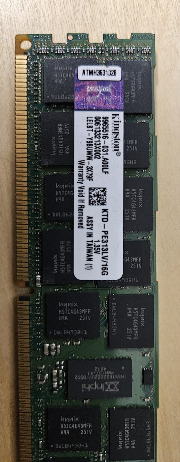 Kingston, 16 GB , DDR3L SDRAM
