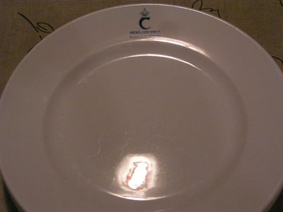 Porcelæn, Tallerken, RC - jernporcelæn, 3 stk. flade middags tallerkener i restaurations porcelæn/je