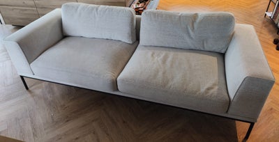 Sofa, stof, 3 pers., Ny sofa med jernramme 
Sorte ben
Blødt stof - semi groft mønster i råhvid
Længd