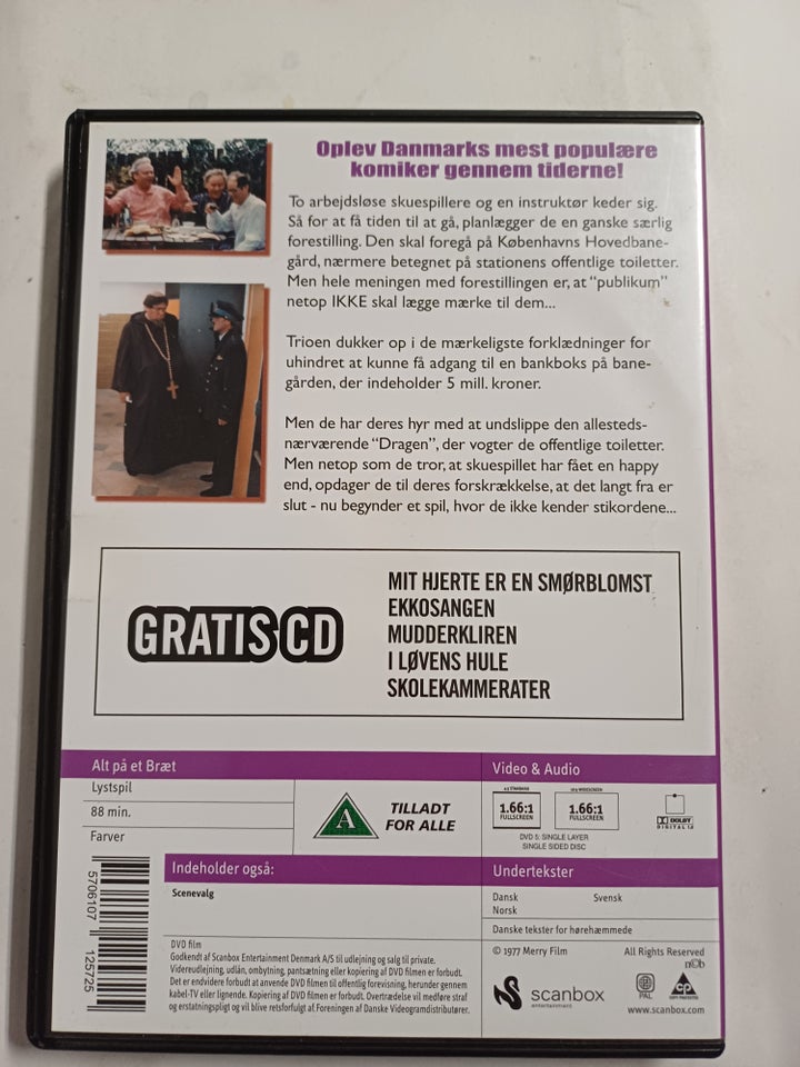 Alt på et bræt, DVD, familiefilm