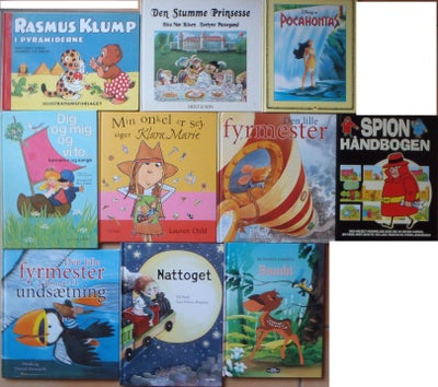 10 gode børnebøger, Se bogliste, Her sælges 10 børnebøger - alle hardback (alm brugsslitage):
1. Ras