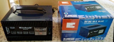 Batterilader, Einhell 10 Ampere UBRUGT, sælges da vi har fået  EL-Bil, har aldrig været brugt, kasse