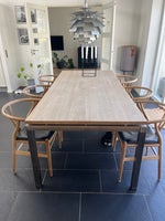 Spisebord, Træ/stål, b: 100 l: 220