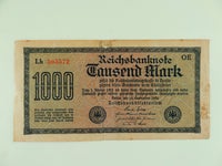 Vesteuropa, sedler, 1000 Mark