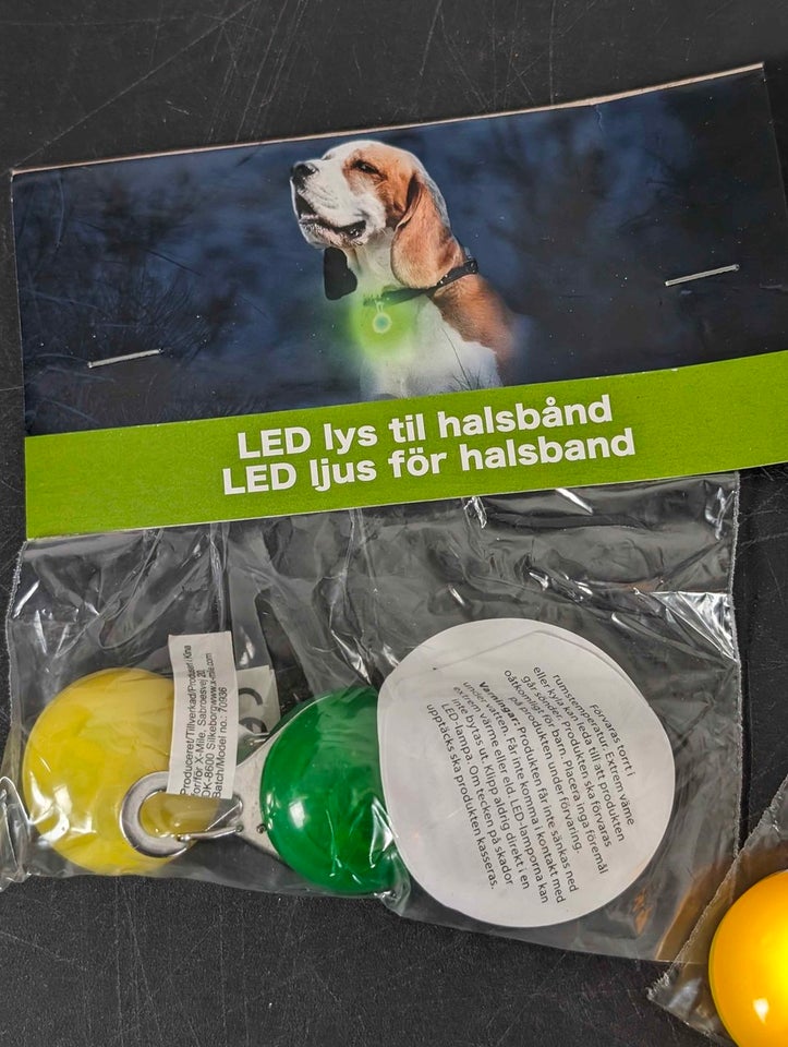 Andet, Clip-On LED Lys til Hundehalsbånd 2-PAK