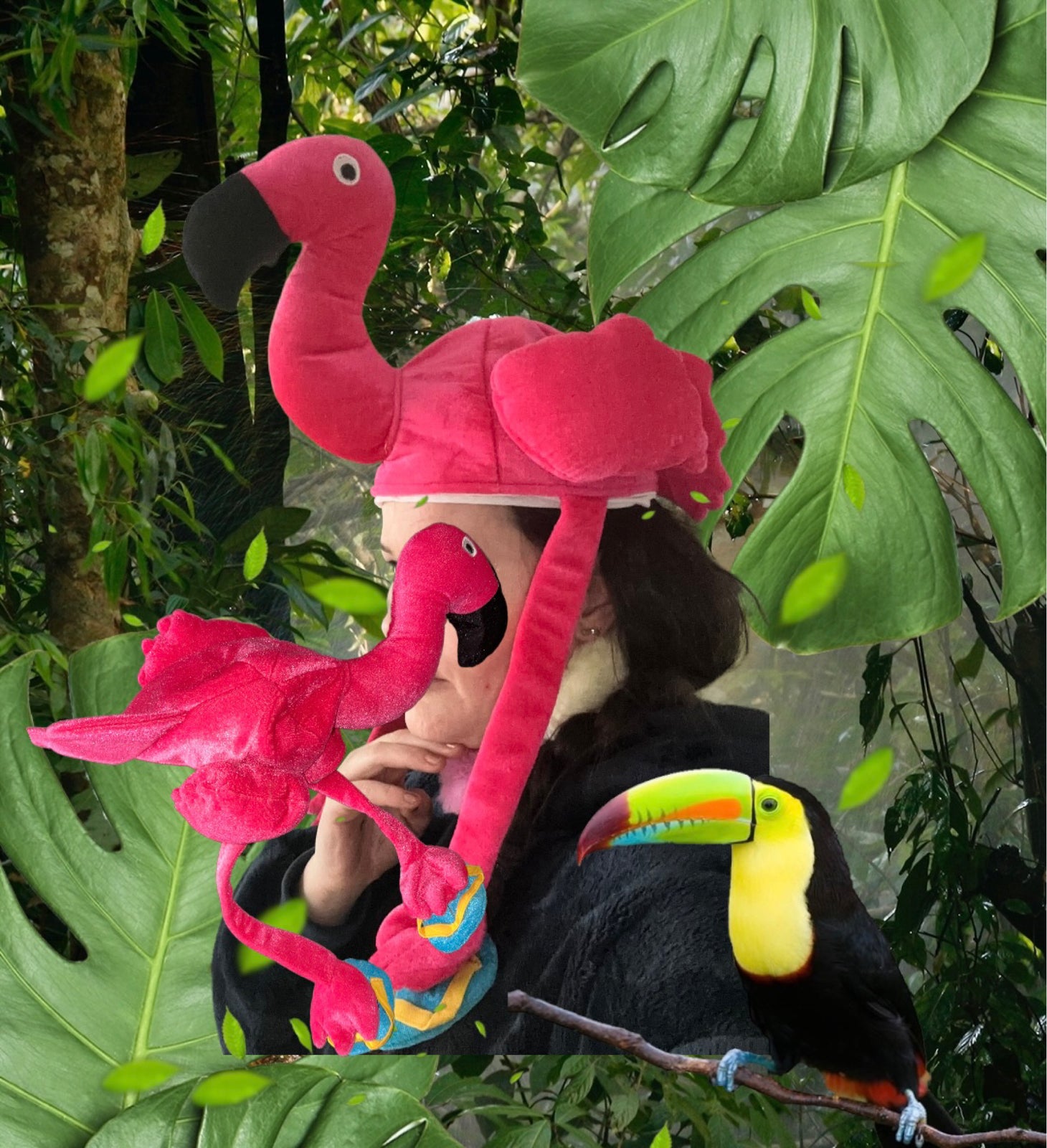 Udklædningstøj, Flamingo hat udklædning kostume pink