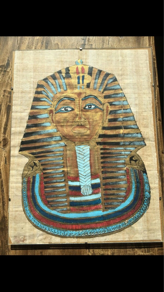 Smukt håndmalet vintage Farao maleri , Antik/vintage Farao