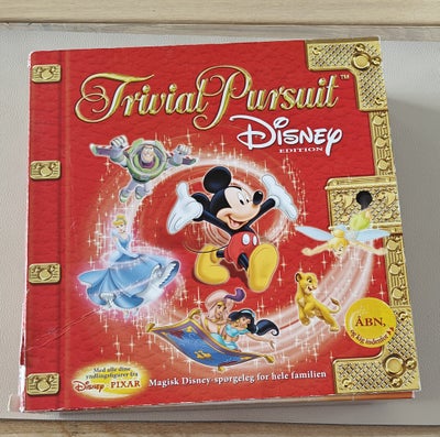 Disney Trivial Pursuit, Familiespil, brætspil, Komplet men brugt.