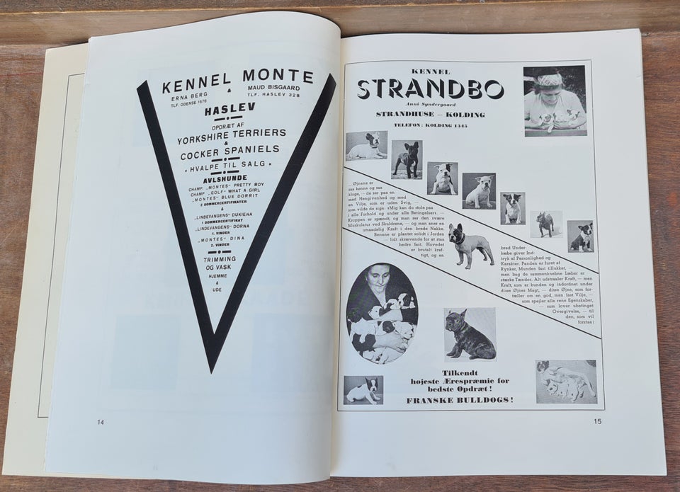 Hunde-Vennernes Jul 1945, Dansk Kennel Klub DKK, emne: dyr