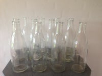 Flasker, 12 stk gamle mælke/fløde flasker (1L)