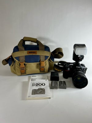 Nikon Nikon D200, spejlrefleks, 10,2 megapixels, 28-70mm x optisk zoom, Perfekt, Nikon D200 system k
