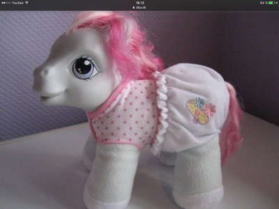 Pony Hest Bamse Dukke Dyr Krammedyr Sovedyr, My Little Pony :Måler Højde ca. 21 cm., Jule Gaveide :N