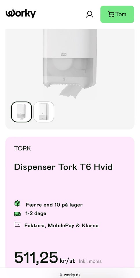 Toiletrulleholder, TORK