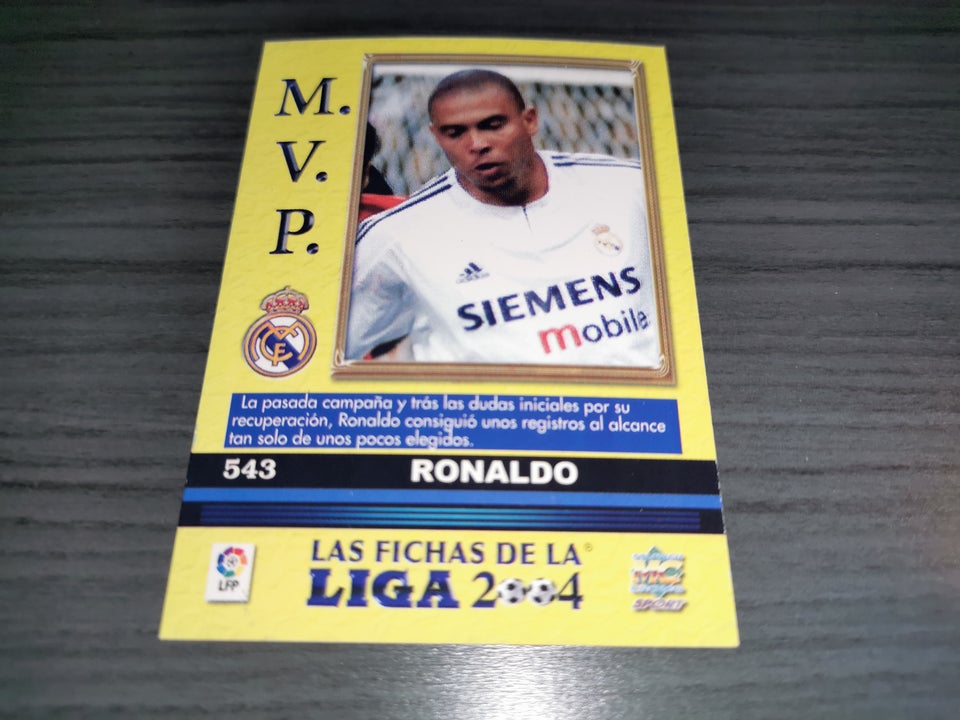 Samlekort, Ronaldo De Lima 2004 Las Fichas Real Madrid kort