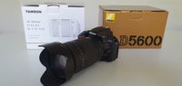 Nikon D5600, DSLR 24,2 Megapixels m. superzoom