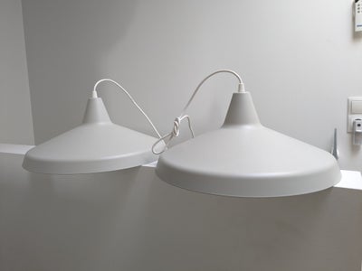 Pendel, ., super lækre minimalistisk Loftlamper orginal i lysegrå metal. Nordisk design.

De fejler 