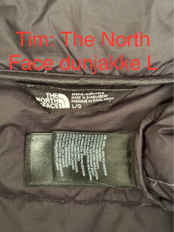 Dynejakke, str. L, The North Face L