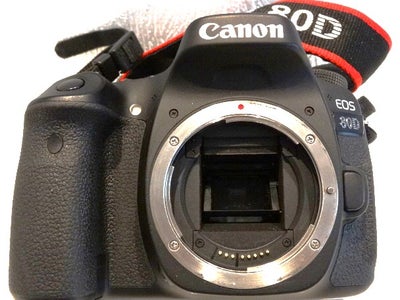 Canon, 80D, 24.2 megapixels, 0 x optisk zoom, Perfekt, Til entusiaster, der ønsker et effektivt, als