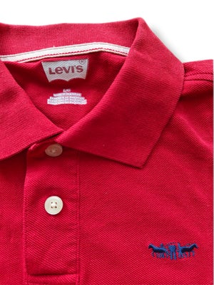 Polo t-shirt, Levi's, str. L,  Rød,  Bomuld,  God men brugt, Rød Levi's polo t-shirt str L, brugt ve