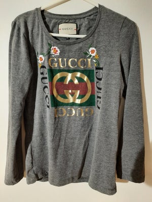 Bluse, Gucci, str. 42, grå, bomuld lycra, Næsten som ny, GUCCI bluse, meget varm, 95% bomuld, 5% lyc