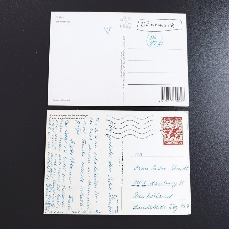Postkort, Toftum Bjerge. 2 kort