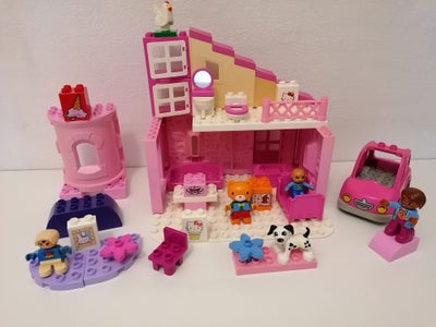 Lego Duplo, Dukkehus med mange forskellige figurer og klodser, Sælges som vist på billedet

