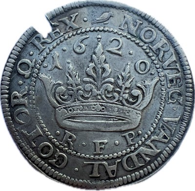 Danmark, mønter, 1 krone, 1620, 84.12 - H 106C side 129 - dobbelttjek selv i SIEGs møntkatalog 2018

