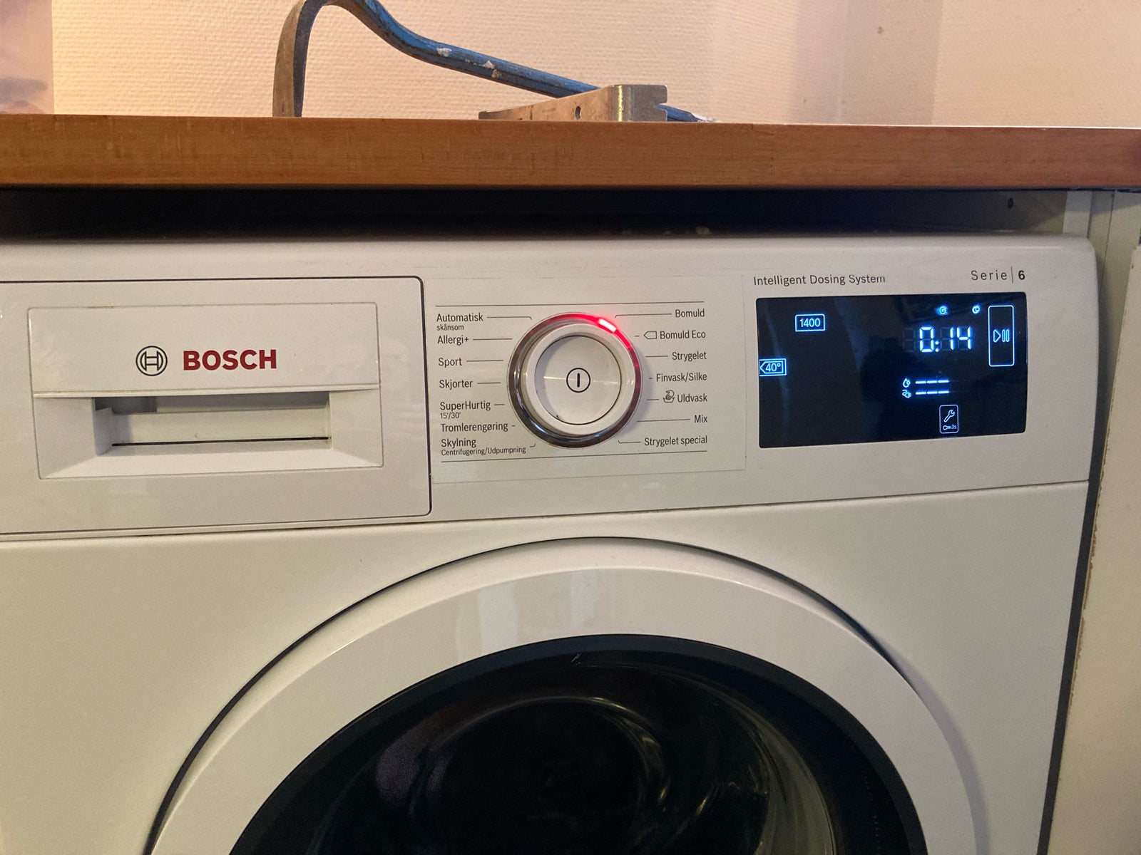 Bosch vaskemaskine, Serie 6, frontbetjent