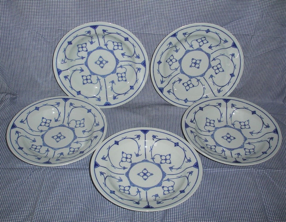 Porcelæn, 5 dybe tallerkener, Jäger