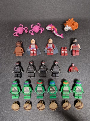 Lego Ninja Turtles, Blandet figurer, Sælges som på billeder, blandet ninja turtles figurer og figur-