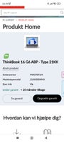 Lenovo Thinkbook 16 G6, RyZen PRO 7 GHz, 16 GB ram