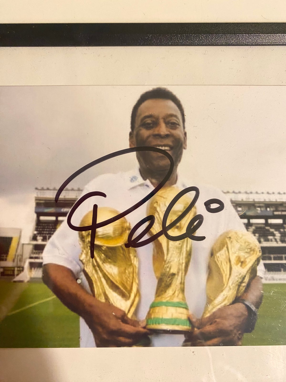 Fodboldtrøje, Autografer af Lionel Messi, Pelé og Henry
