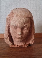 Skulptur Terrakotta buste . Unika værk, Inge Finsen,