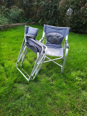 Campingstole letvægts foldestole, To stole ned ekstrem god siddekomfort. Bemærk de under armlæn, der