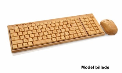 Tastatur, trådløs, Perfekt, Lækkert bambus tastatur og mus sælges. Ubrugt og stadig i original forpa