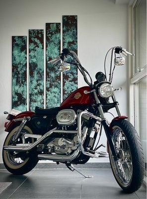 Harley-Davidson, Harley Davidson Sportster 883, 883 ccm, 50 hk, 1996, 52000 km, Rød, m.afgift, Rigti