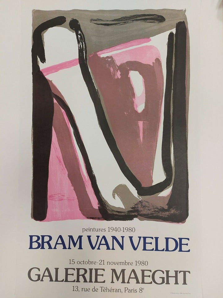 Legende Eksklusiv rent Galerie Maeght plakat, Bram van Velde, motiv: Peintures – dba.dk – Køb og  Salg af Nyt og Brugt