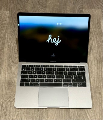 MacBook Air, A1932, 1.6 GHz, 8 GB ram, 128 GB harddisk, Perfekt, 2019, Retina, 2 USB-C porte, hyster