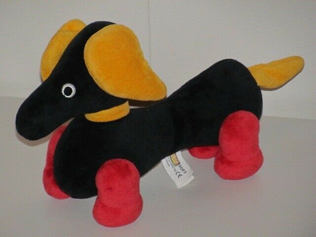 Brio hund bamse retro vasket 22cm+hale kludedukker, Brio