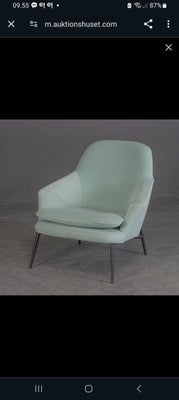 Lænestol, velour, Weldelboe Hug chair, Udstillingsmodel med minimale brugstegn.
Grøn veleur. Normalp