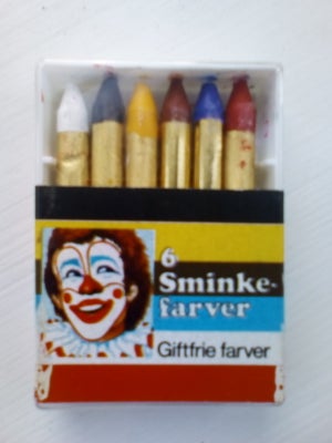 Udklædningstøj, Sminke-farver...giftfrie.. ubrugte, sælges for 25 kr. (sender gerne... porto er 25 k